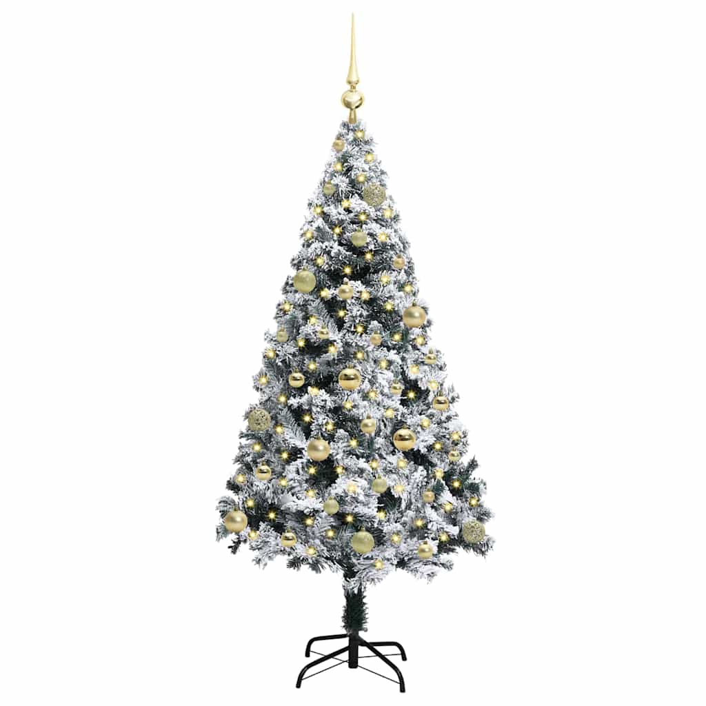 Artificial Christmas Tree with 150 LEDs with Stand Green 150 cm