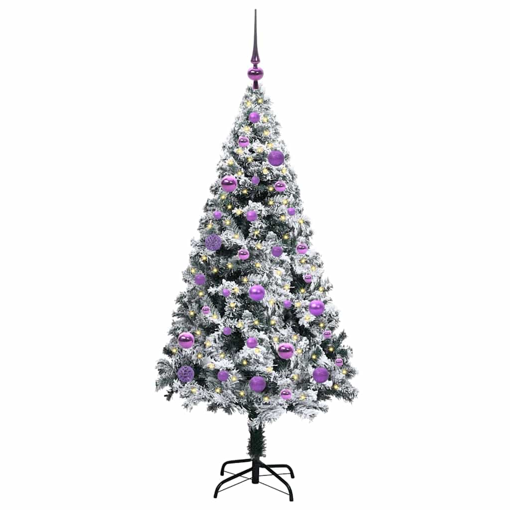 Artificial Christmas Tree with 150 LEDs with Stand Green 150 cm