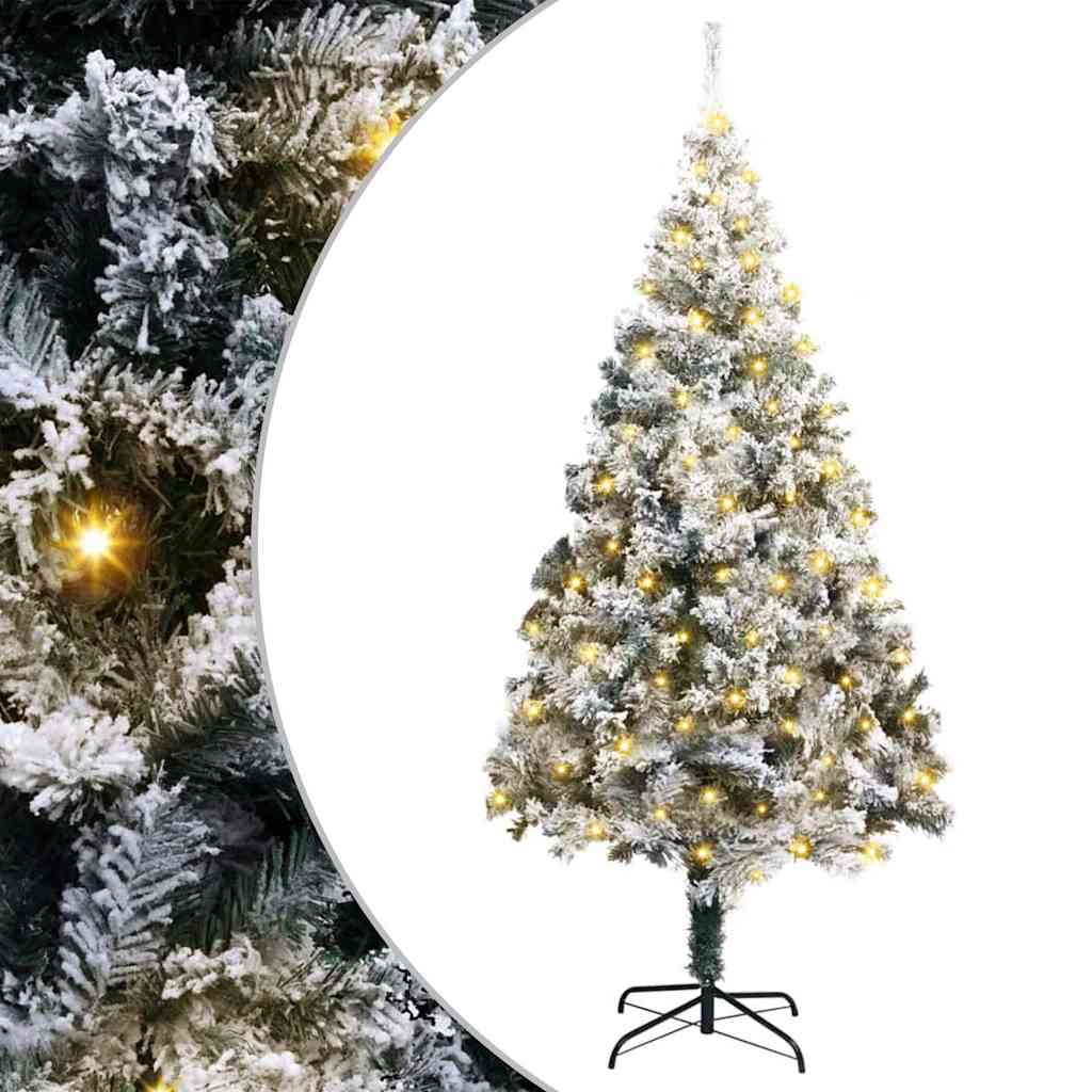 Artificial Christmas Tree with 300 LEDs with Stand Green 180 cm
