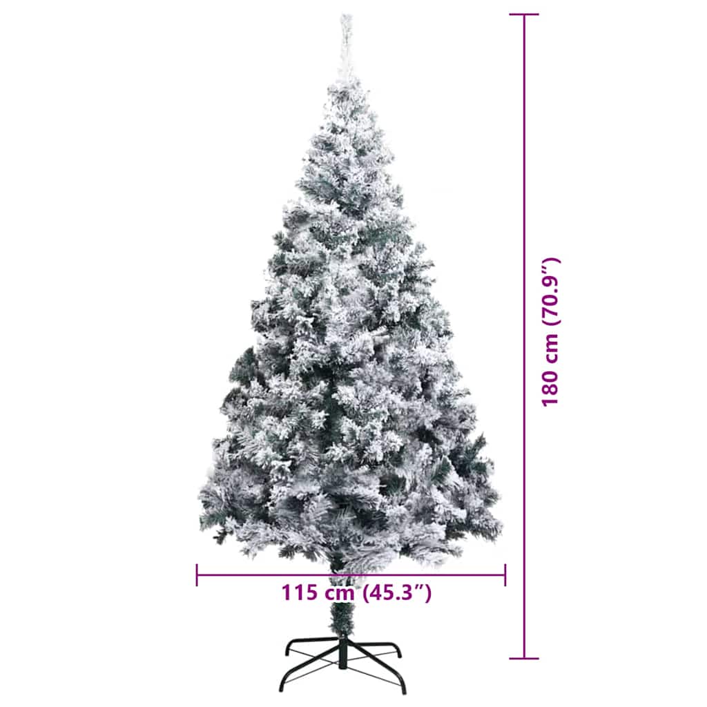 Artificial Christmas Tree with 300 LEDs with Stand Green 180 cm