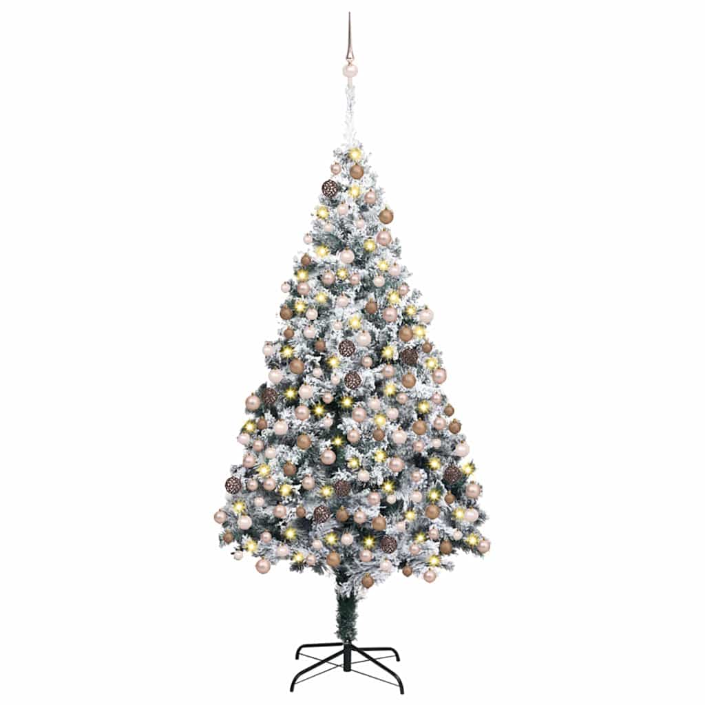 Artificial Christmas Tree with 300 LEDs with Stand Green 180 cm