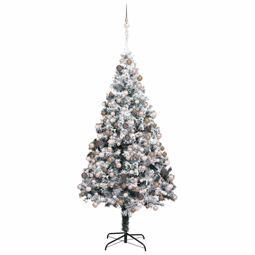Artificial Christmas Tree with 300 LEDs with Stand Green 180 cm