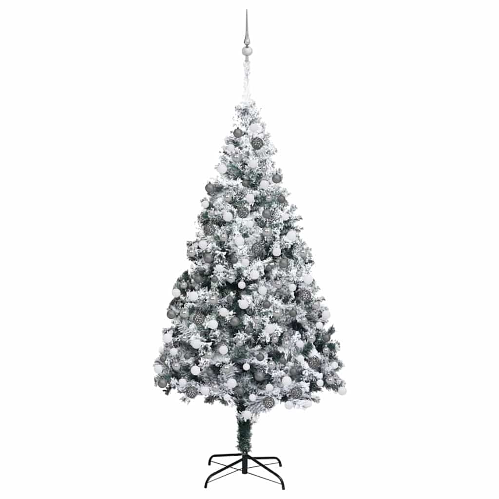 Artificial Christmas Tree with 300 LEDs with Stand Green 180 cm