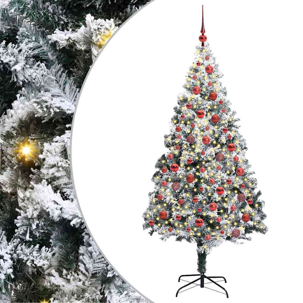 Artificial Christmas Tree with 300 LEDs with Stand Green 180 cm