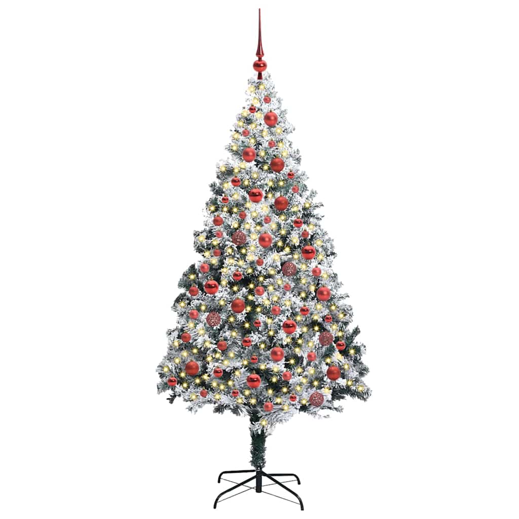 Artificial Christmas Tree with 300 LEDs with Stand Green 180 cm