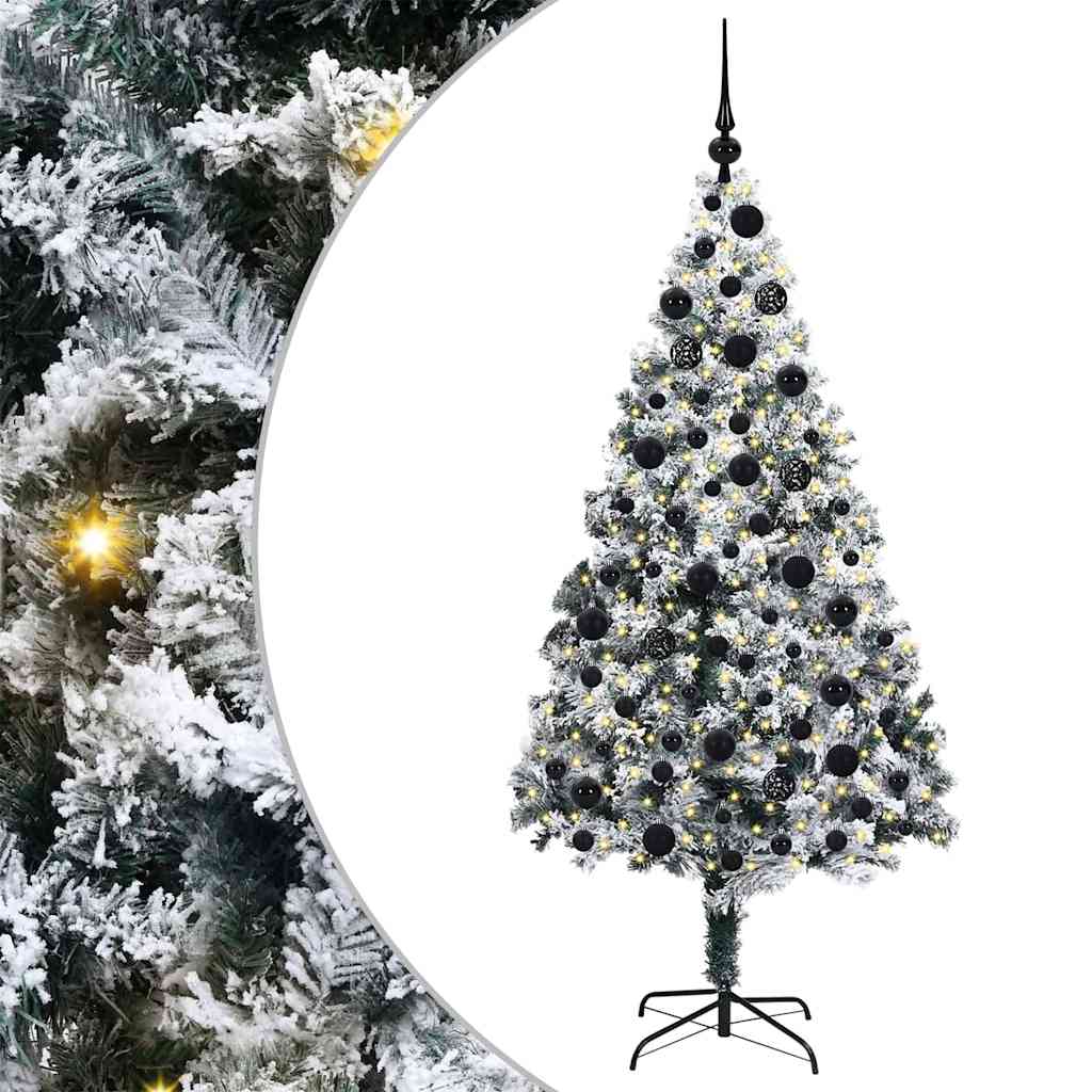 Artificial Christmas Tree with 300 LEDs with Stand Green 180 cm