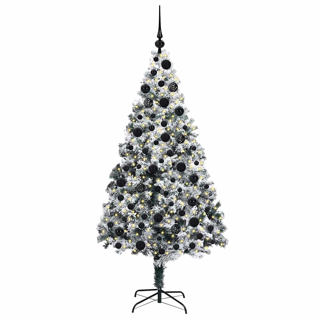 Artificial Christmas Tree with 300 LEDs with Stand Green 180 cm
