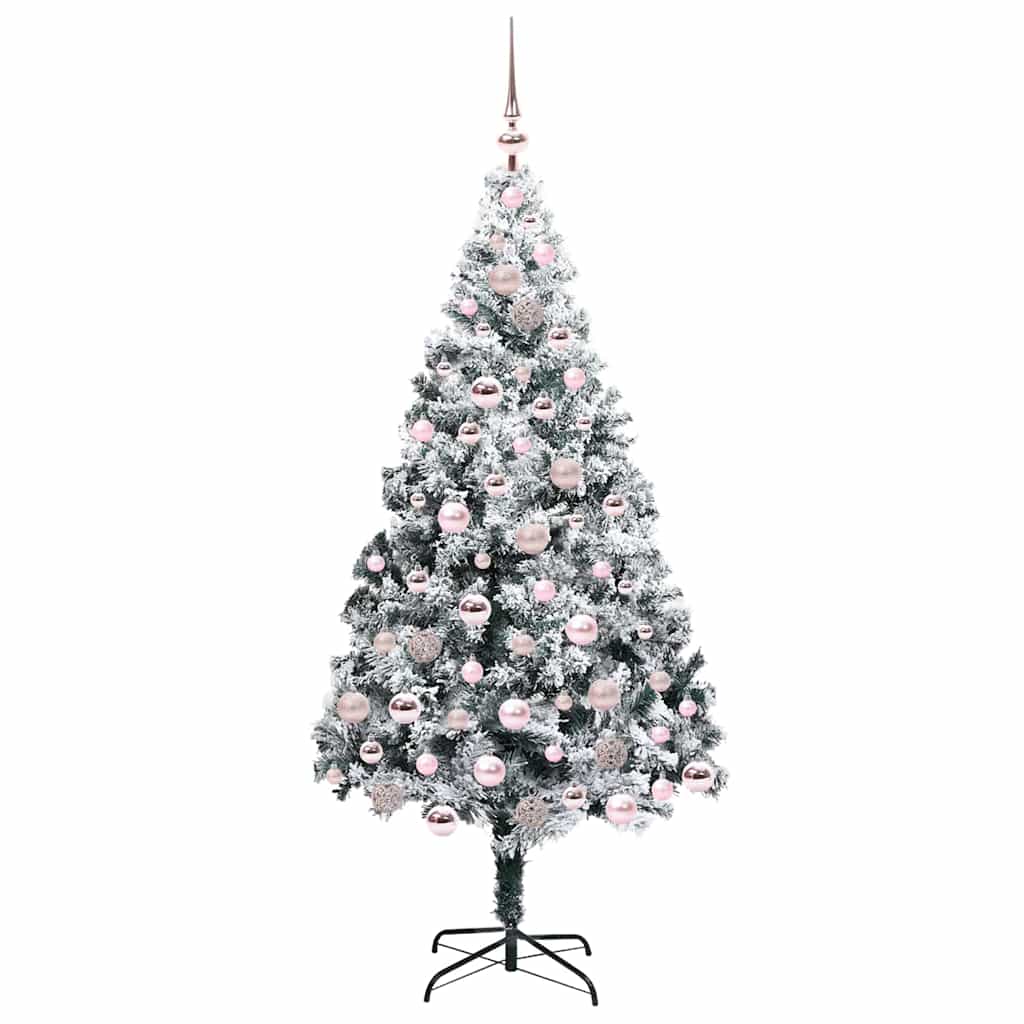 Artificial Christmas Tree with 300 LEDs with Stand Green 180 cm