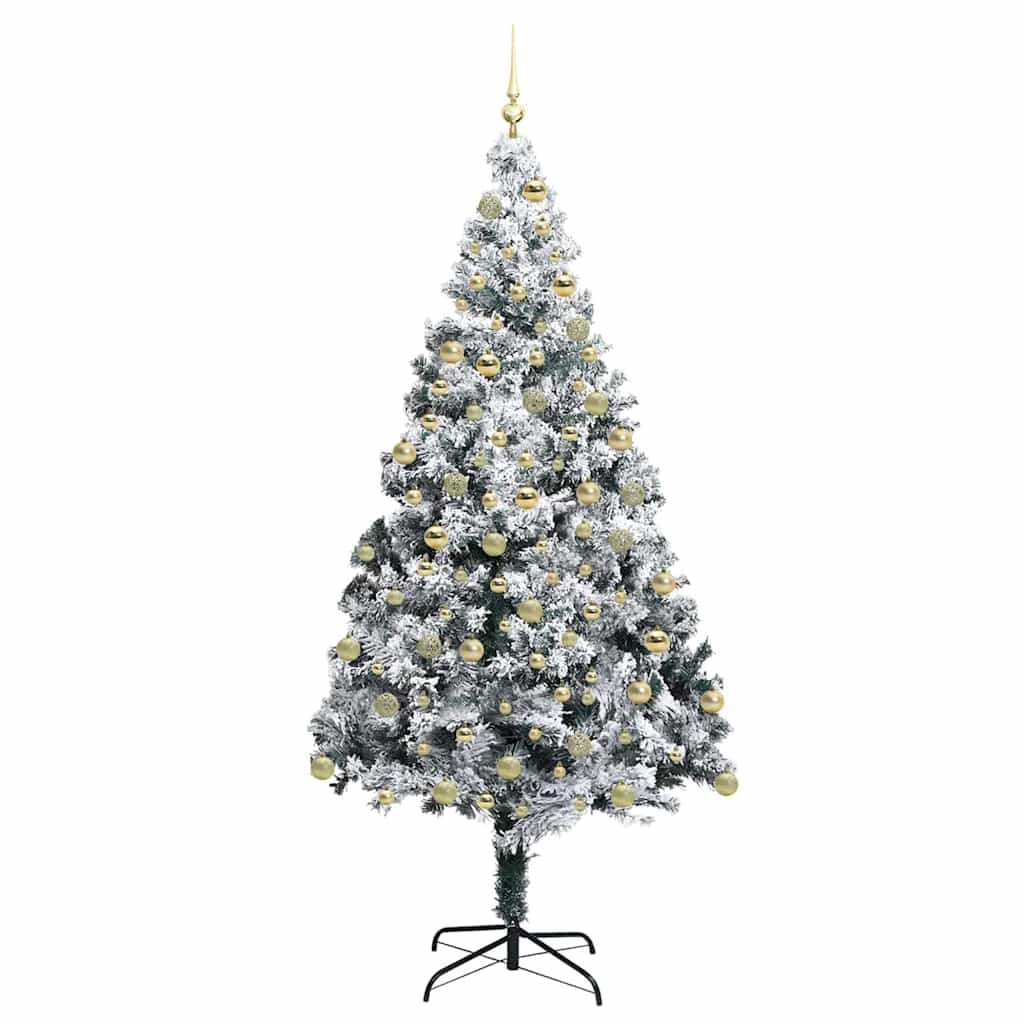 Artificial Christmas Tree with 300 LEDs with Stand Green 180 cm