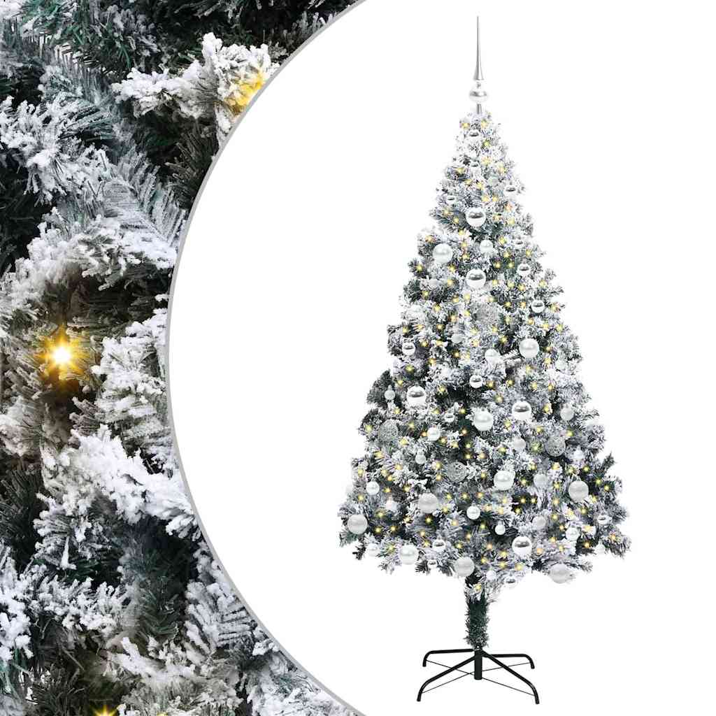 Artificial Christmas Tree with 300 LEDs with Stand Green 180 cm
