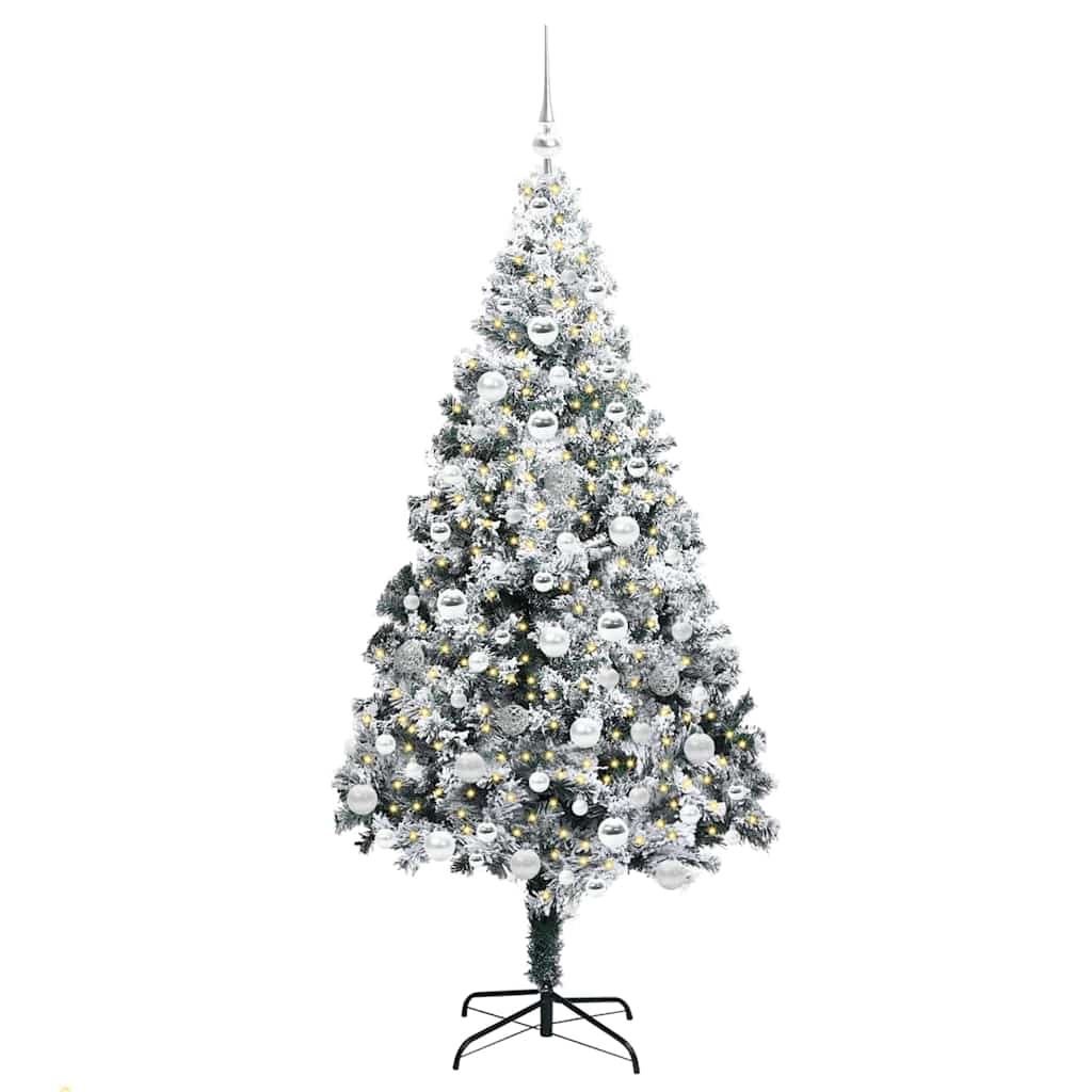 Artificial Christmas Tree with 300 LEDs with Stand Green 180 cm