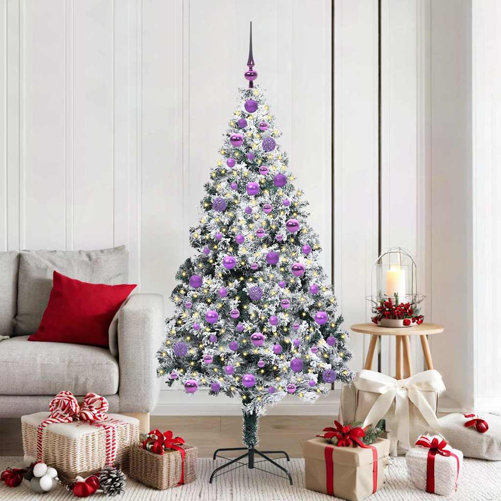 Artificial Christmas Tree with 300 LEDs with Stand Green 180 cm