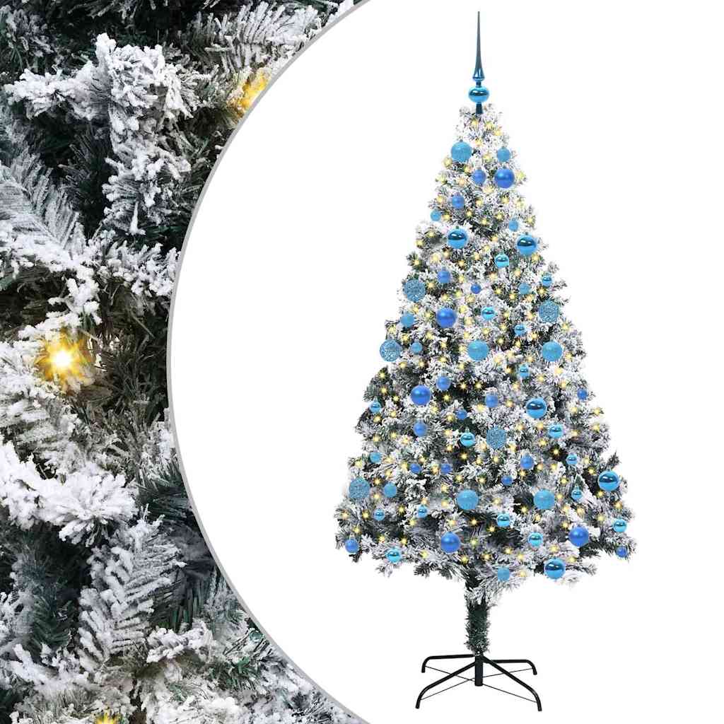 Artificial Christmas Tree with 300 LEDs with Stand Green 180 cm