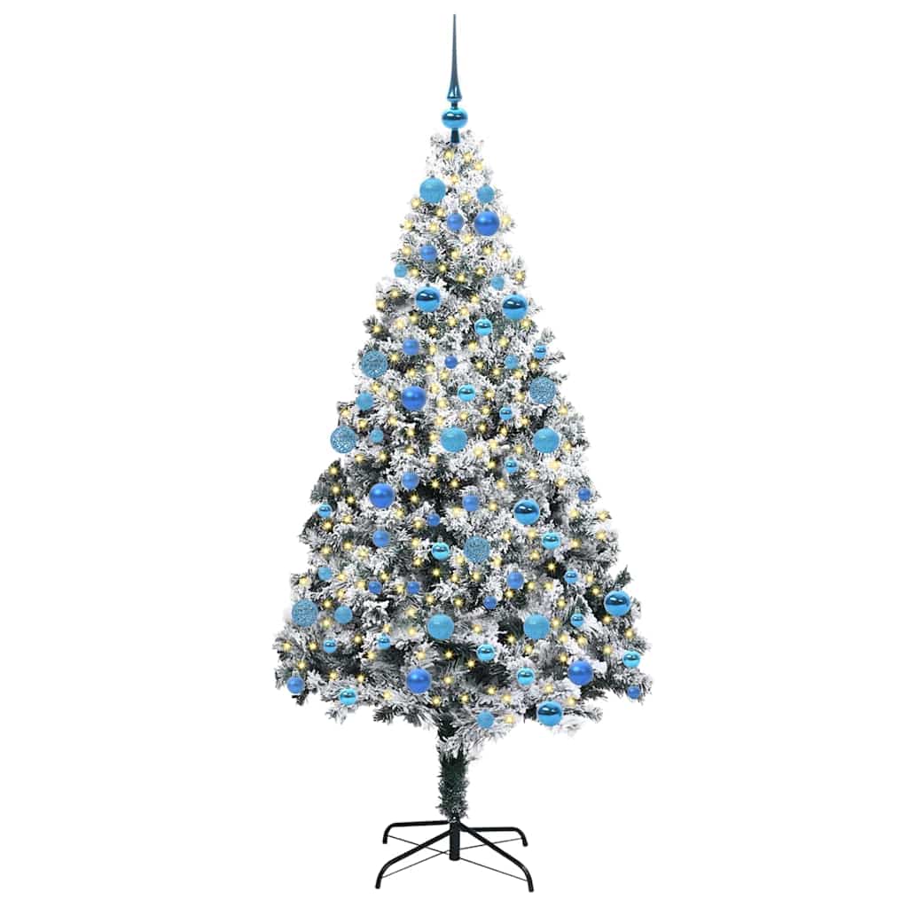 Artificial Christmas Tree with 300 LEDs with Stand Green 180 cm