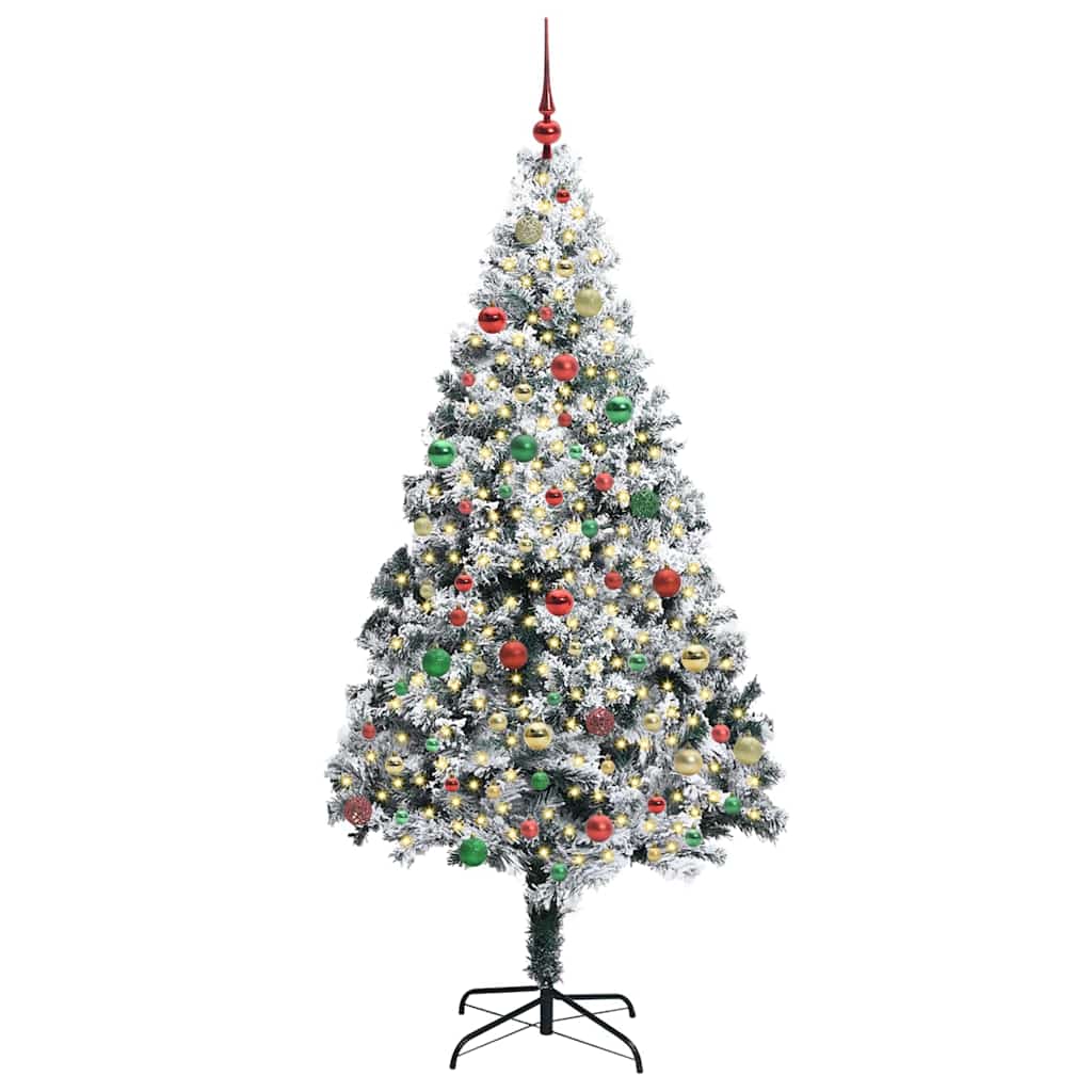 Artificial Christmas Tree with 300 LEDs with Stand Green 180 cm