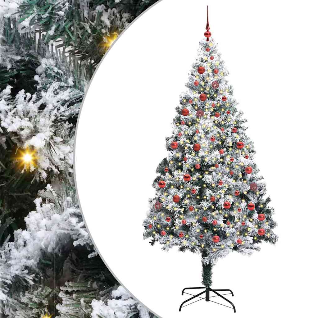 Artificial Christmas Tree with 300 LEDs with Stand Green 210 cm