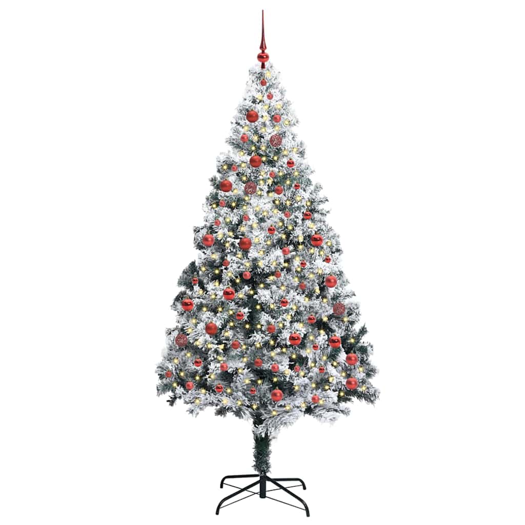 Artificial Christmas Tree with 300 LEDs with Stand Green 210 cm