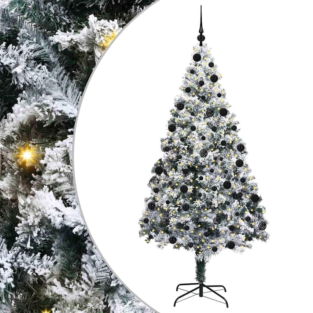 Artificial Christmas Tree with 300 LEDs with Stand Green 210 cm