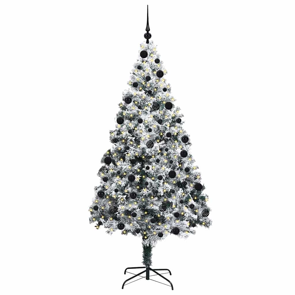 Artificial Christmas Tree with 300 LEDs with Stand Green 210 cm