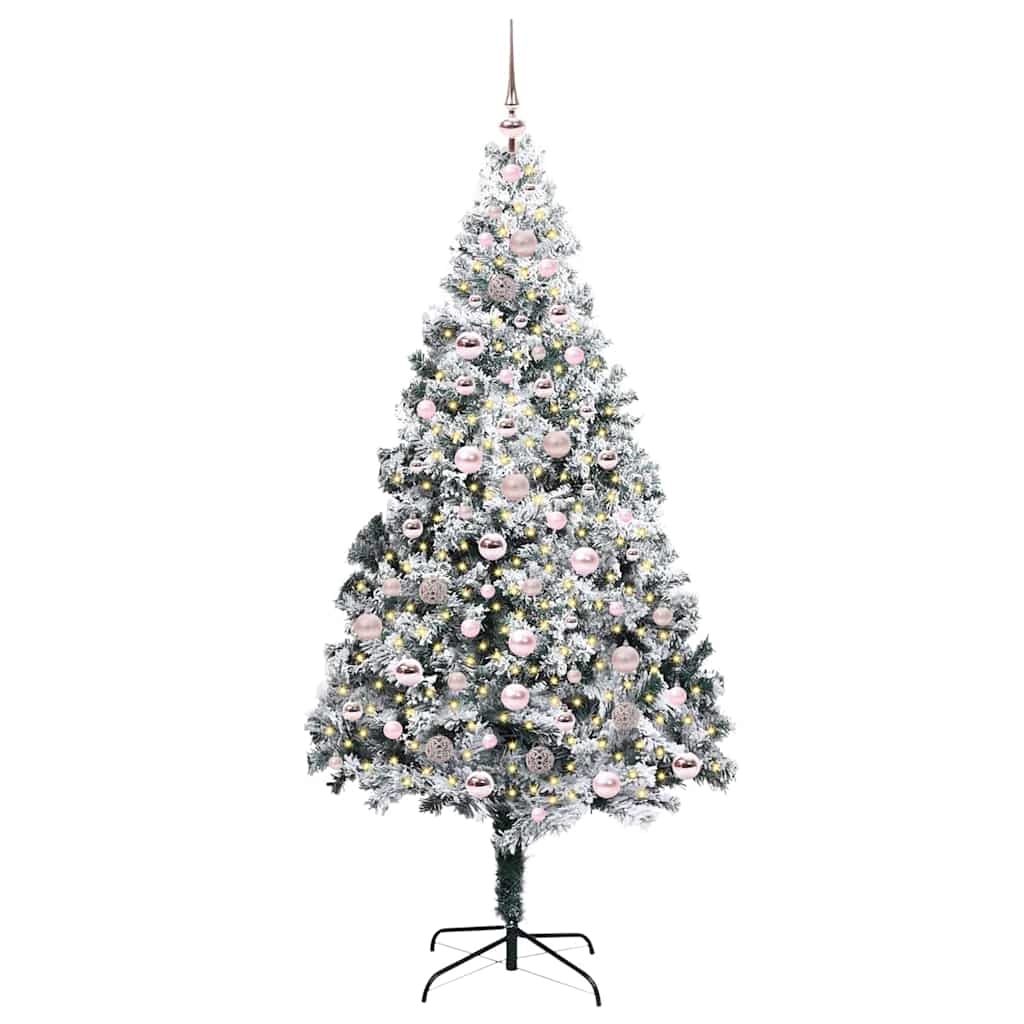 Artificial Christmas Tree with 300 LEDs with Stand Green 210 cm