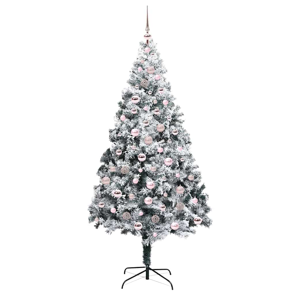 Artificial Christmas Tree with 300 LEDs with Stand Green 210 cm