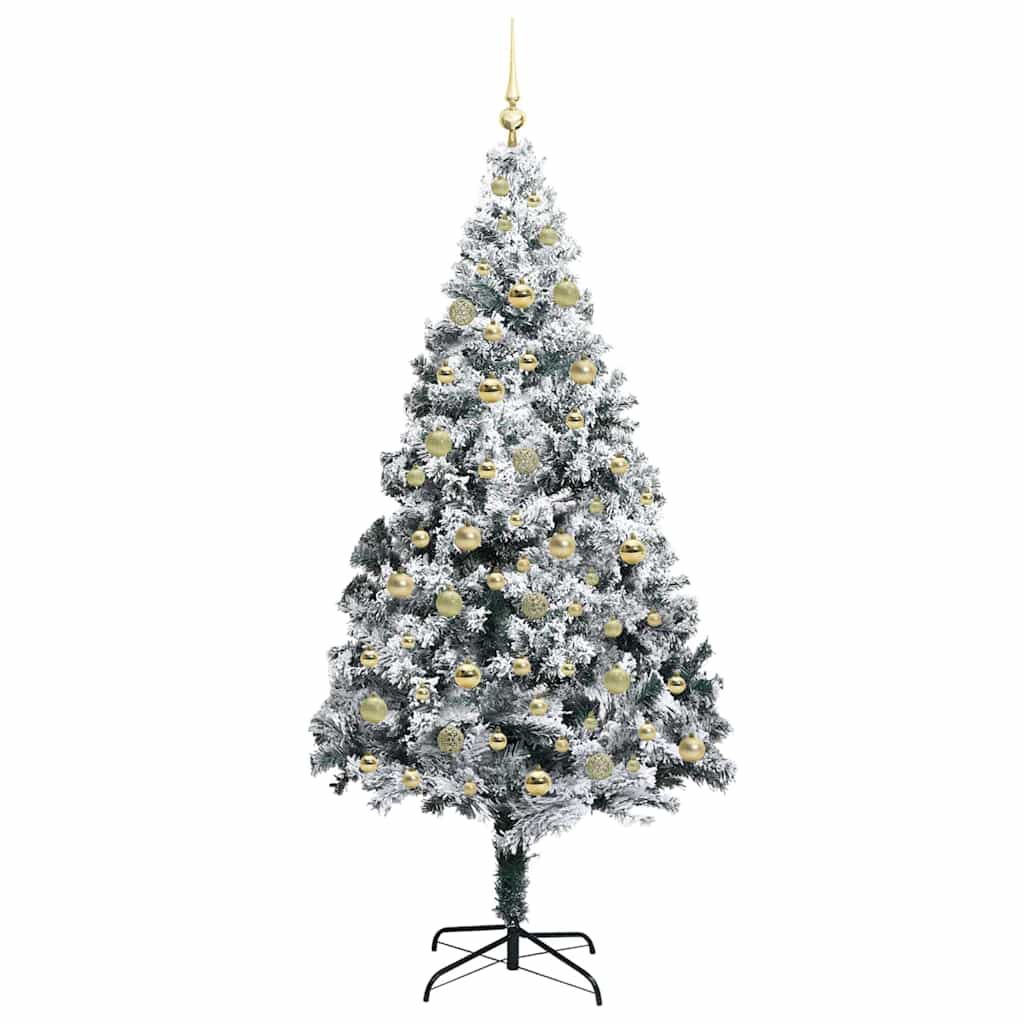 Artificial Christmas Tree with 300 LEDs with Stand Green 210 cm