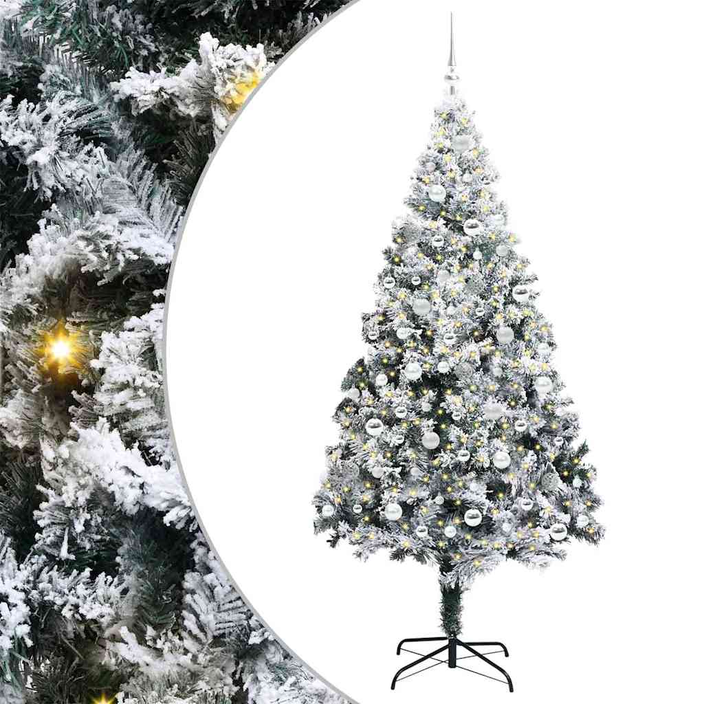 Artificial Christmas Tree with 300 LEDs with Stand Green 210 cm