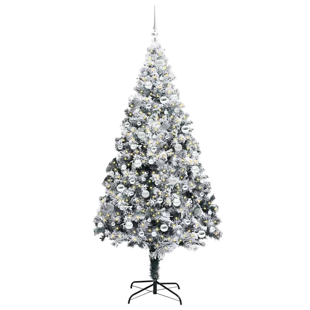 Artificial Christmas Tree with 300 LEDs with Stand Green 210 cm