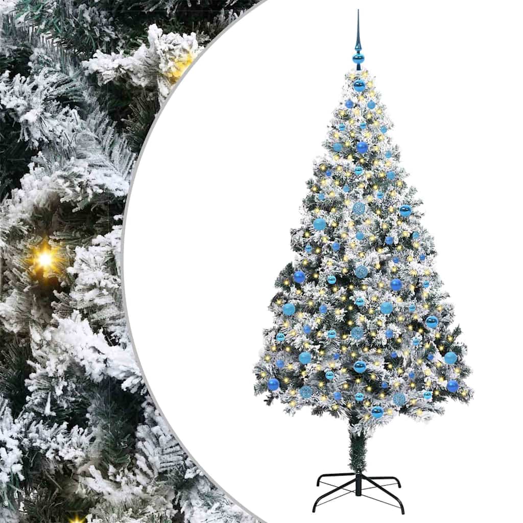 Artificial Christmas Tree with 300 LEDs with Stand Green 210 cm