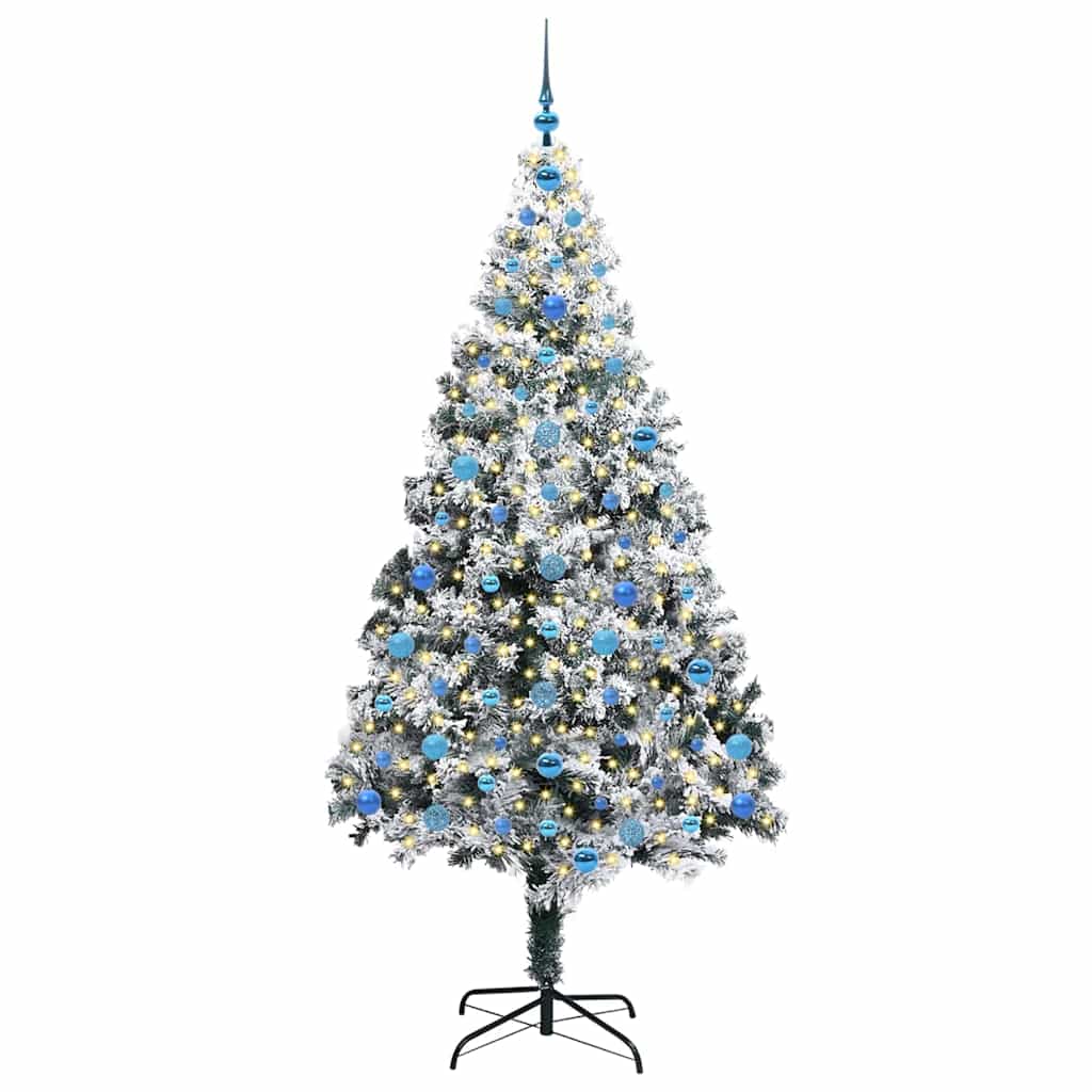 Artificial Christmas Tree with 300 LEDs with Stand Green 210 cm