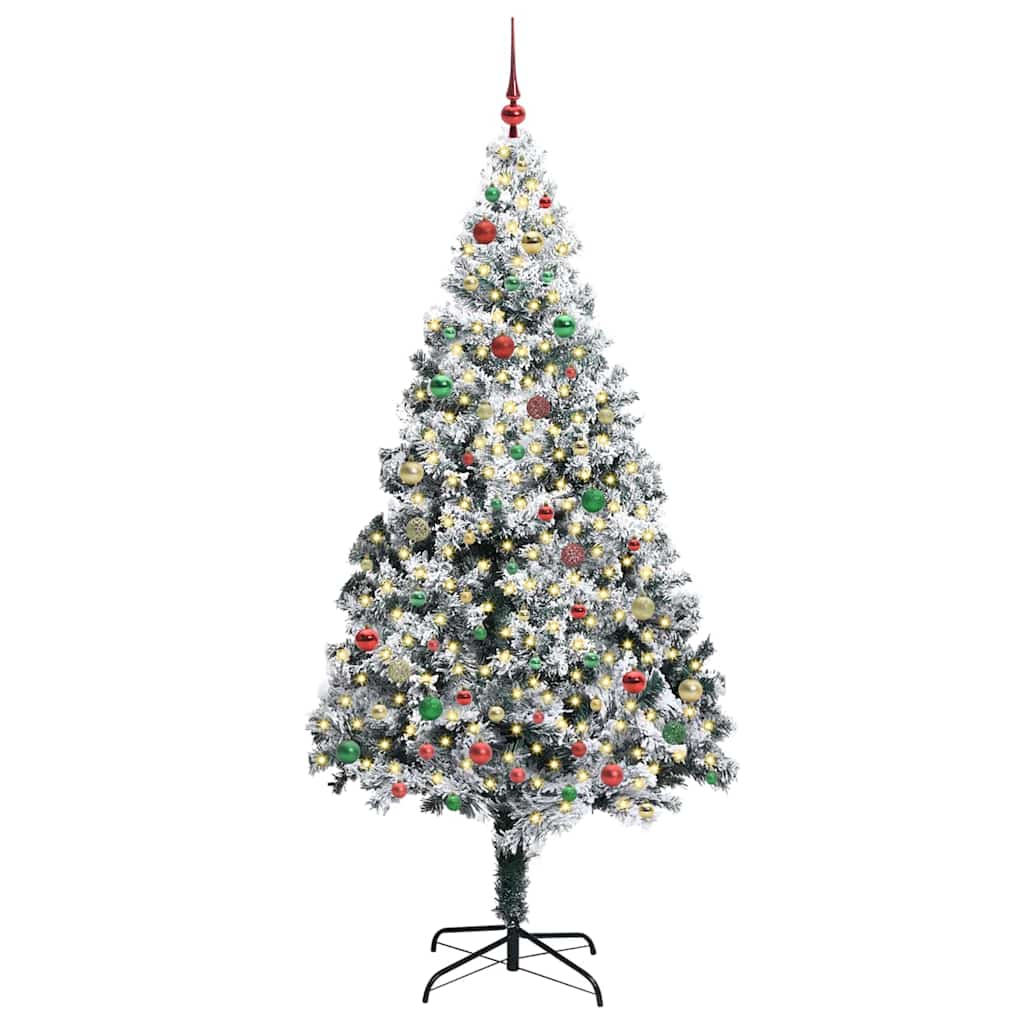 Artificial Christmas Tree with 300 LEDs with Stand Green 210 cm