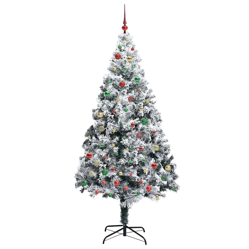 Artificial Christmas Tree with 300 LEDs with Stand Green 210 cm