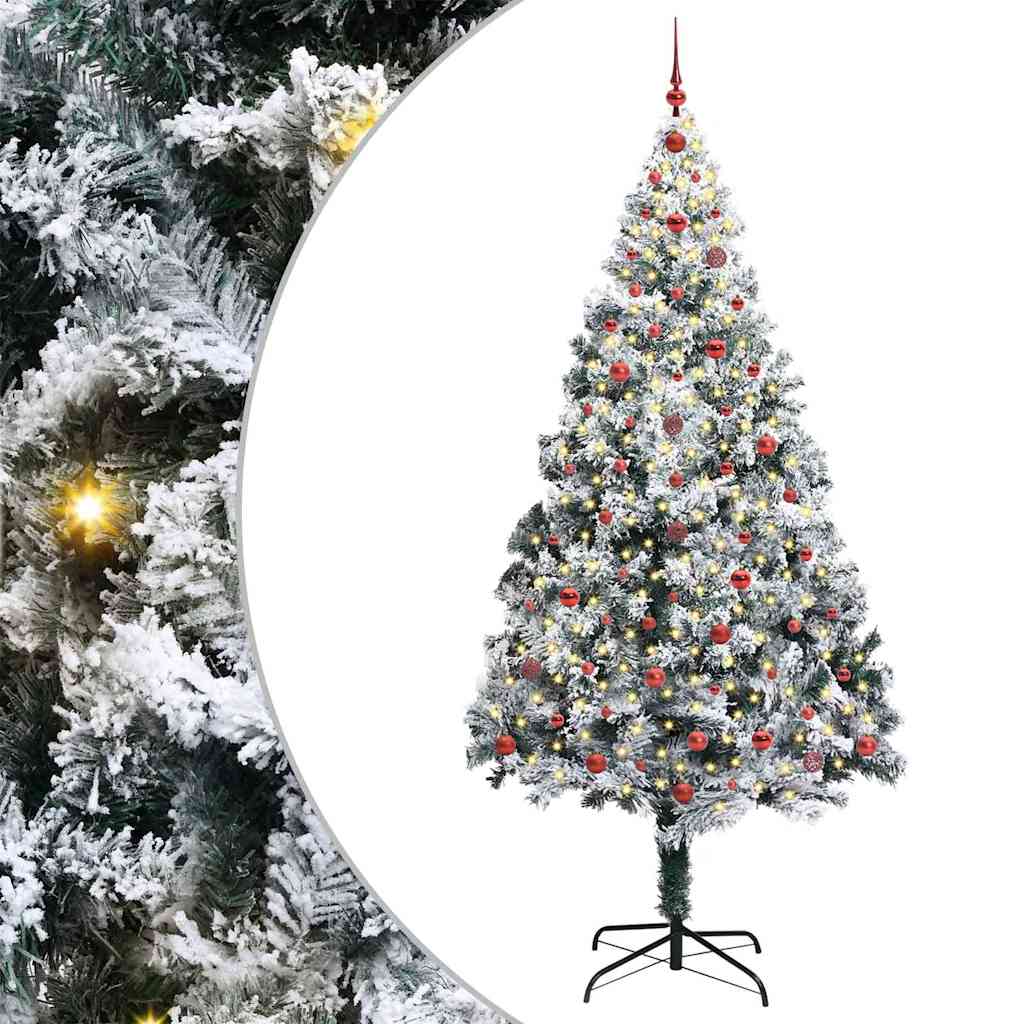 Artificial Christmas Tree with 300 LEDs with Stand Green 240 cm