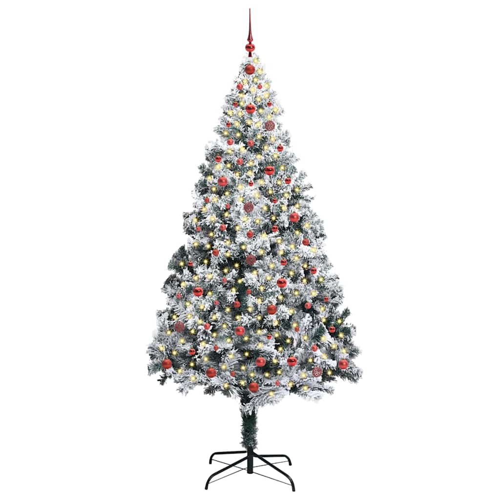 Artificial Christmas Tree with 300 LEDs with Stand Green 240 cm