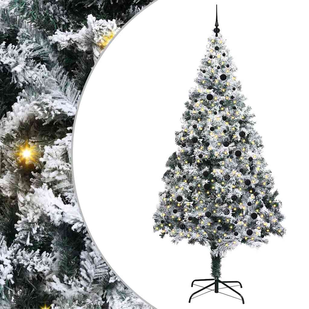 Artificial Christmas Tree with 300 LEDs with Stand Green 240 cm