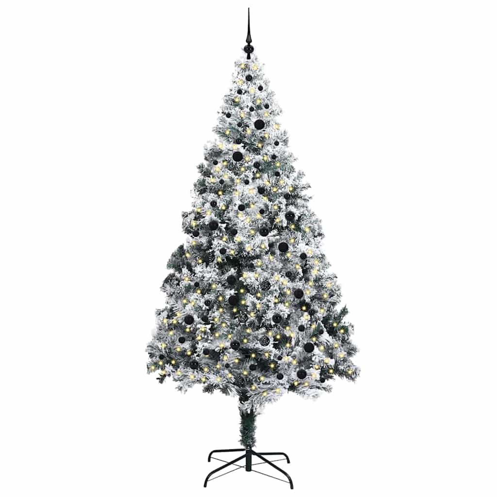 Artificial Christmas Tree with 300 LEDs with Stand Green 240 cm
