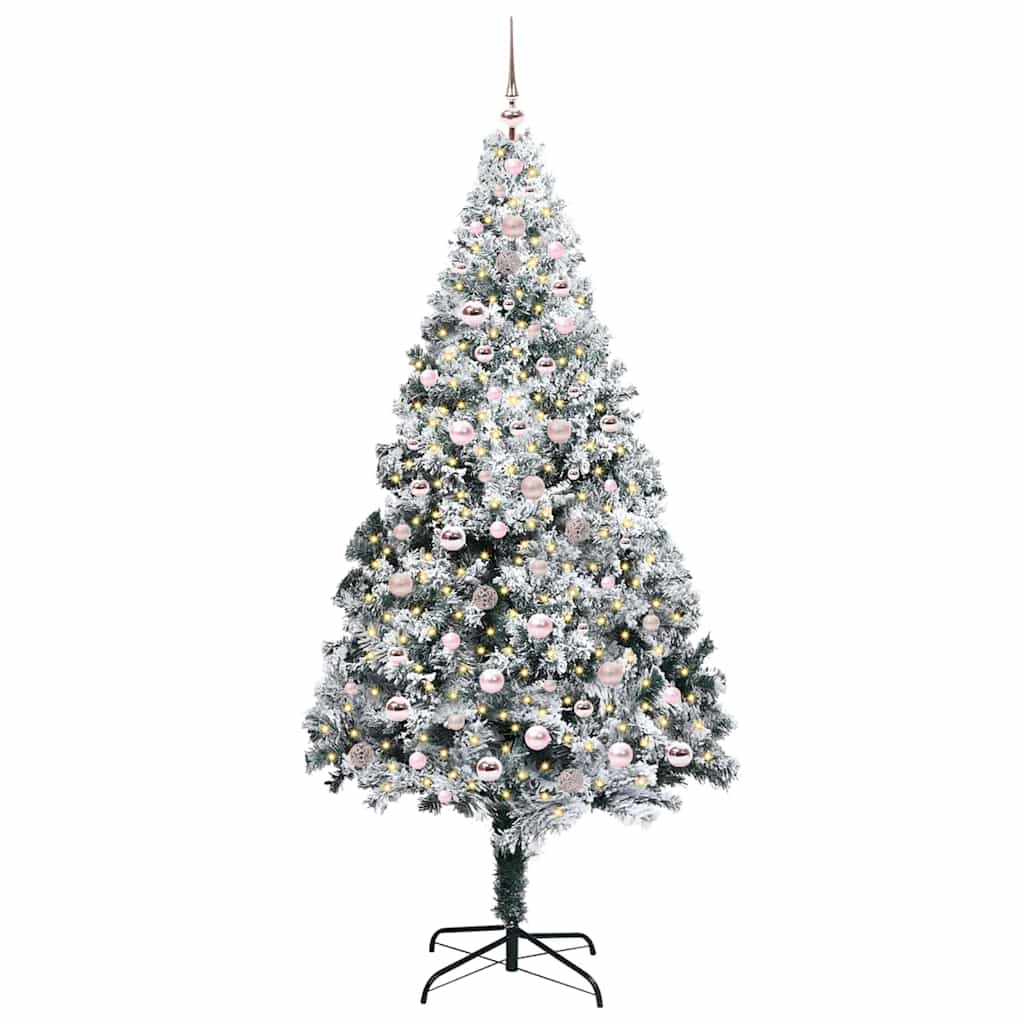 Artificial Christmas Tree with 300 LEDs with Stand Green 240 cm