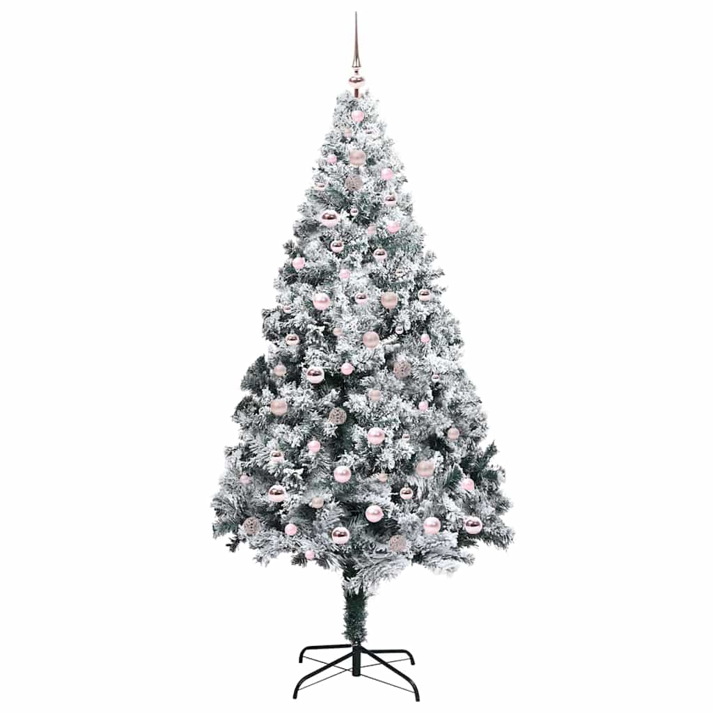 Artificial Christmas Tree with 300 LEDs with Stand Green 240 cm
