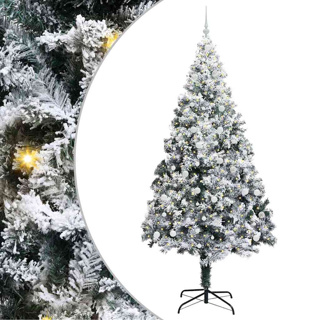 Artificial Christmas Tree with 300 LEDs with Stand Green 240 cm
