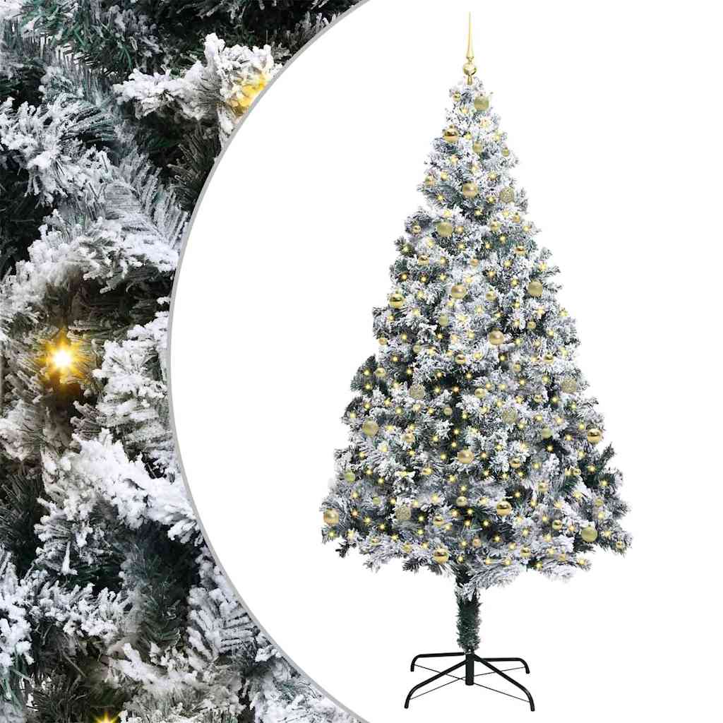Artificial Christmas Tree with 300 LEDs with Stand Green 240 cm