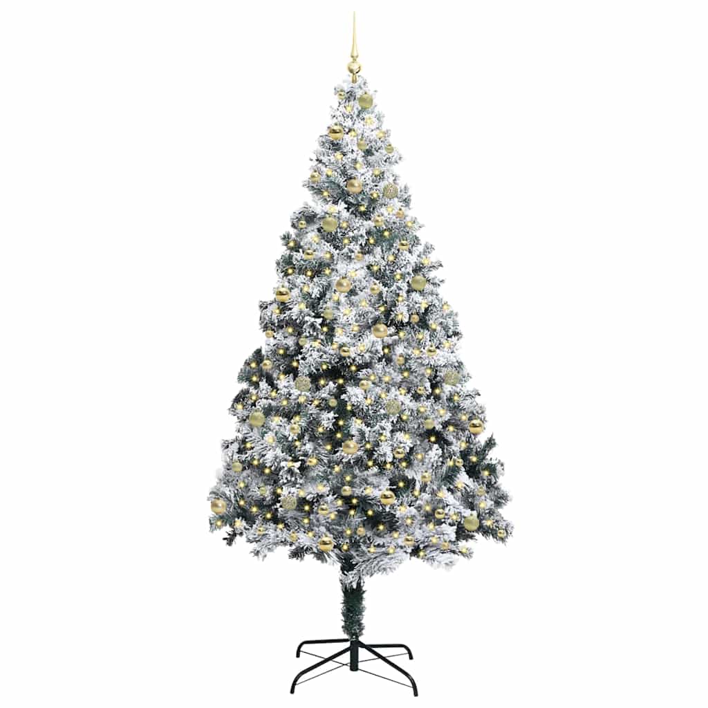 Artificial Christmas Tree with 300 LEDs with Stand Green 240 cm