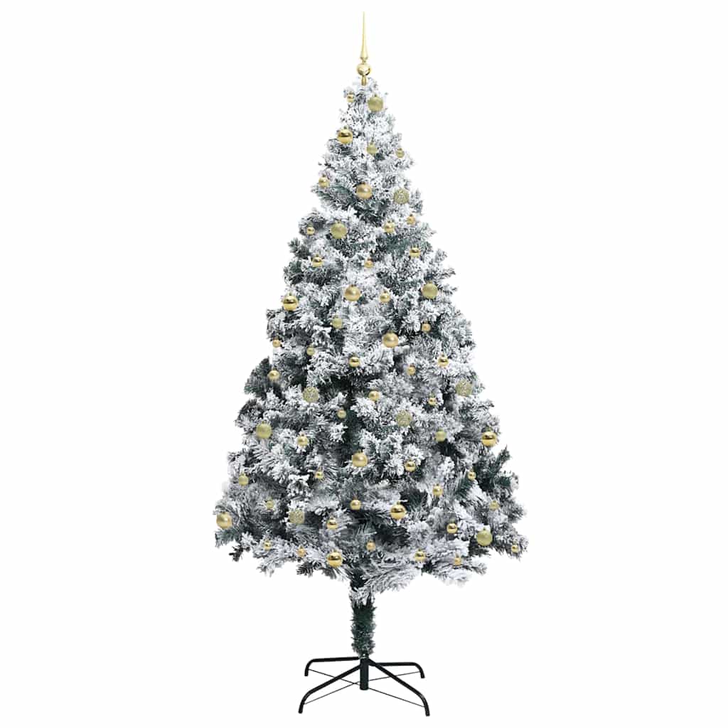 Artificial Christmas Tree with 300 LEDs with Stand Green 240 cm