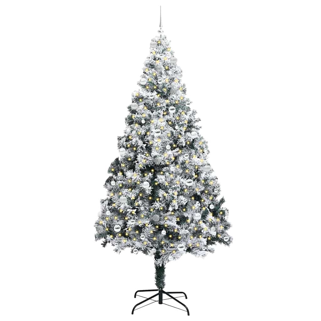 Artificial Christmas Tree with 300 LEDs with Stand Green 240 cm