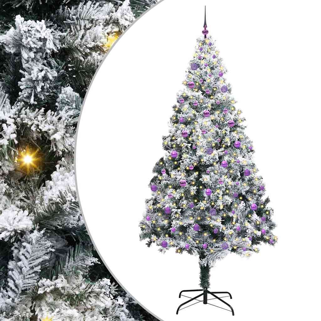 Artificial Christmas Tree with 300 LEDs with Stand Green 240 cm
