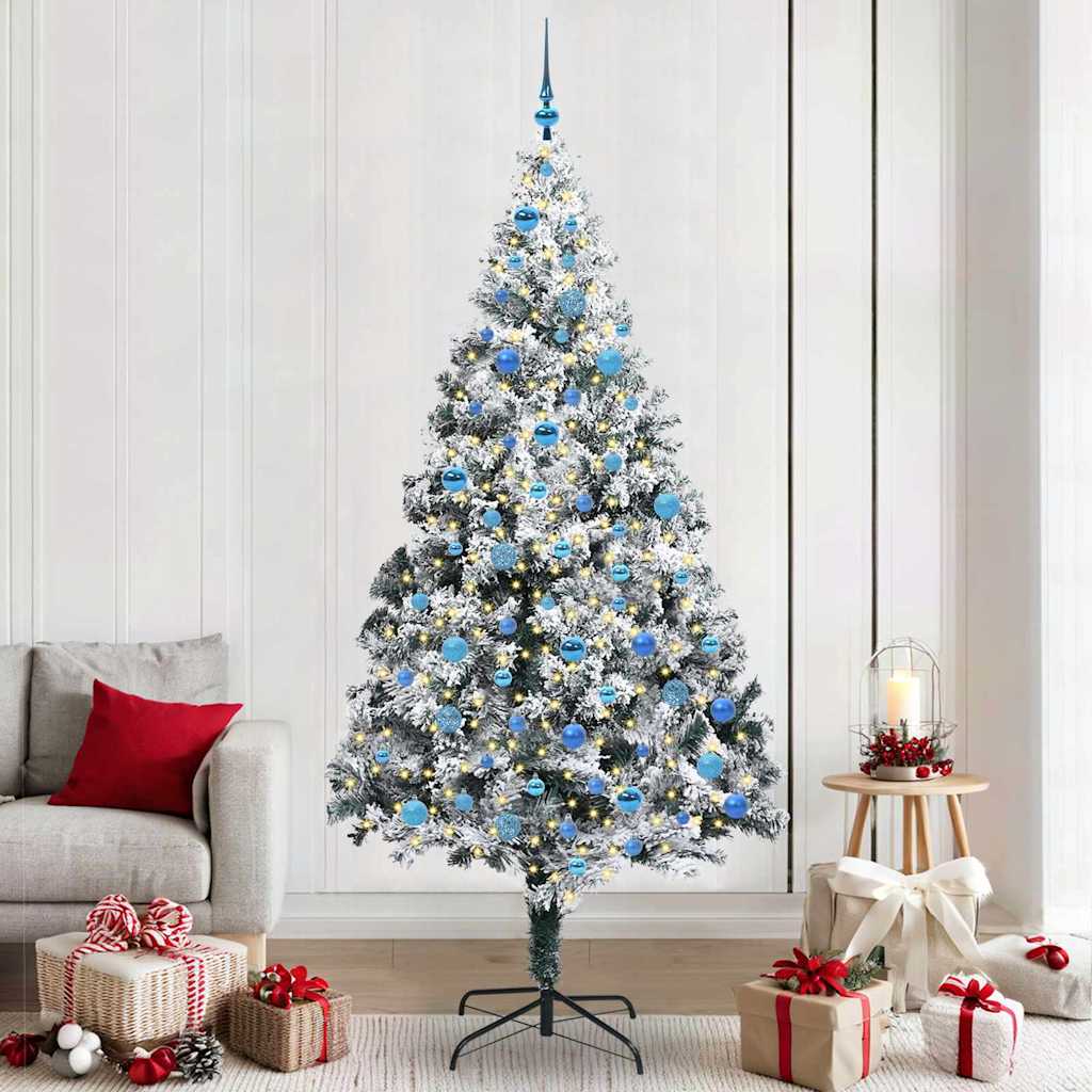 Artificial Christmas Tree with 300 LEDs with Stand Green 240 cm