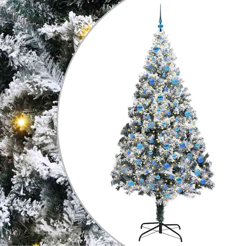 Artificial Christmas Tree with 300 LEDs with Stand Green 240 cm