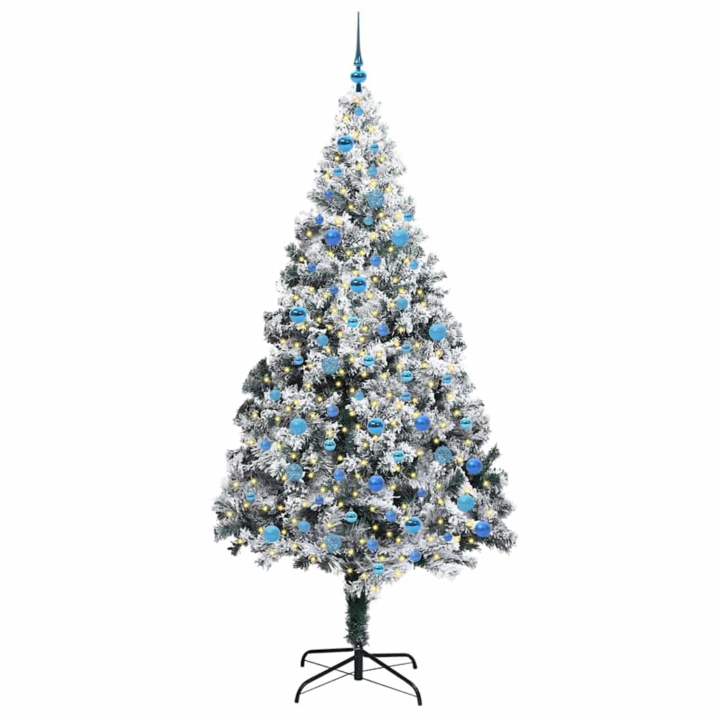 Artificial Christmas Tree with 300 LEDs with Stand Green 240 cm