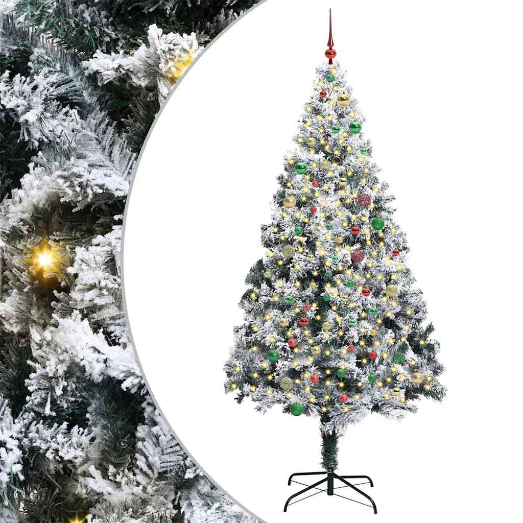 Artificial Christmas Tree with 300 LEDs with Stand Green 240 cm