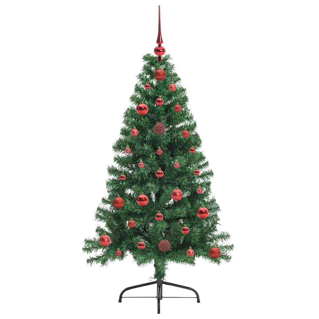 Artificial Pre-lit Christmas Tree Green 120 cm PVC