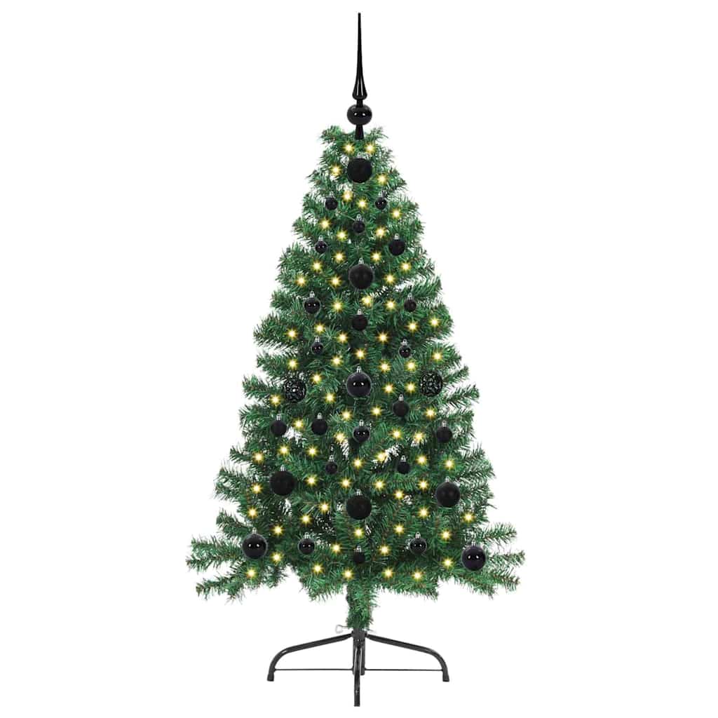 Artificial Pre-lit Christmas Tree Green 120 cm PVC